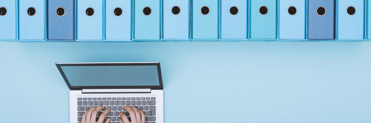 Searching files in the archive using a laptop