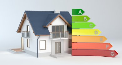 Haus mit Energielabel