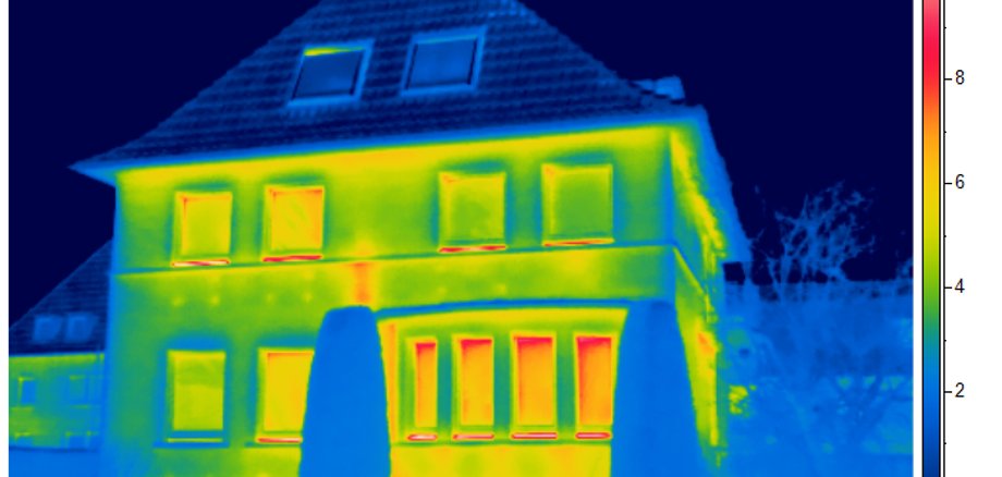Infothermografie - Aufnahme eines Hauses