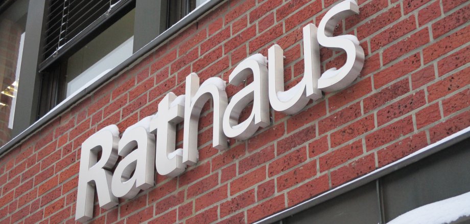 Rathaus Rathaus Schriftzug