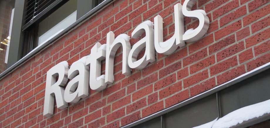 Rathaus Schriftzug