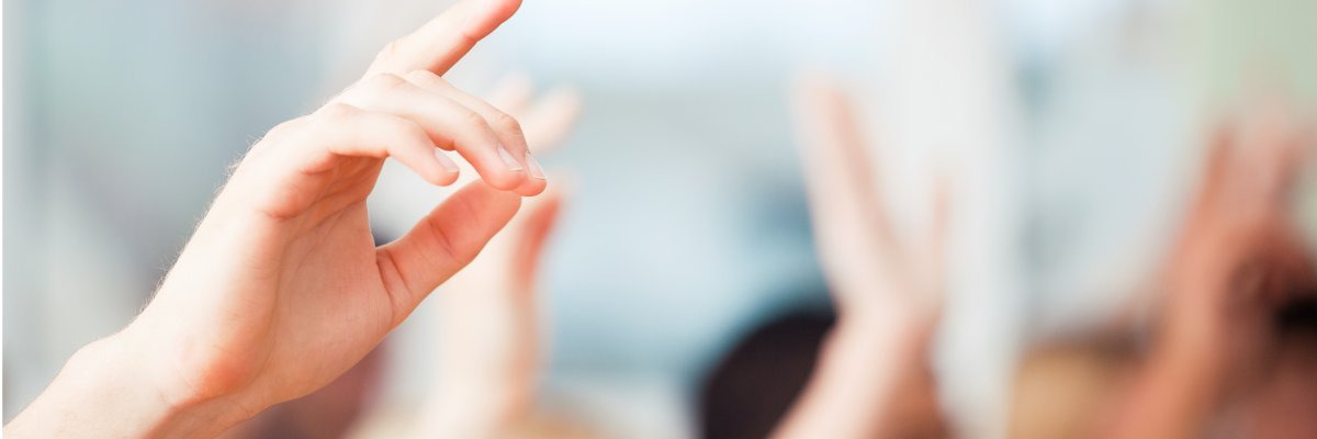 Abstimmen durch Handzeichen