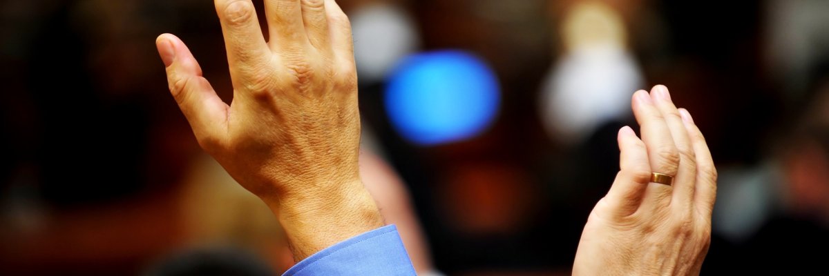 Abstimmung Abstimmen durch Handzeichen