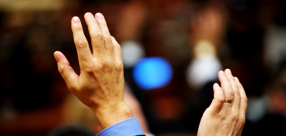 Abstimmen durch Handzeichen