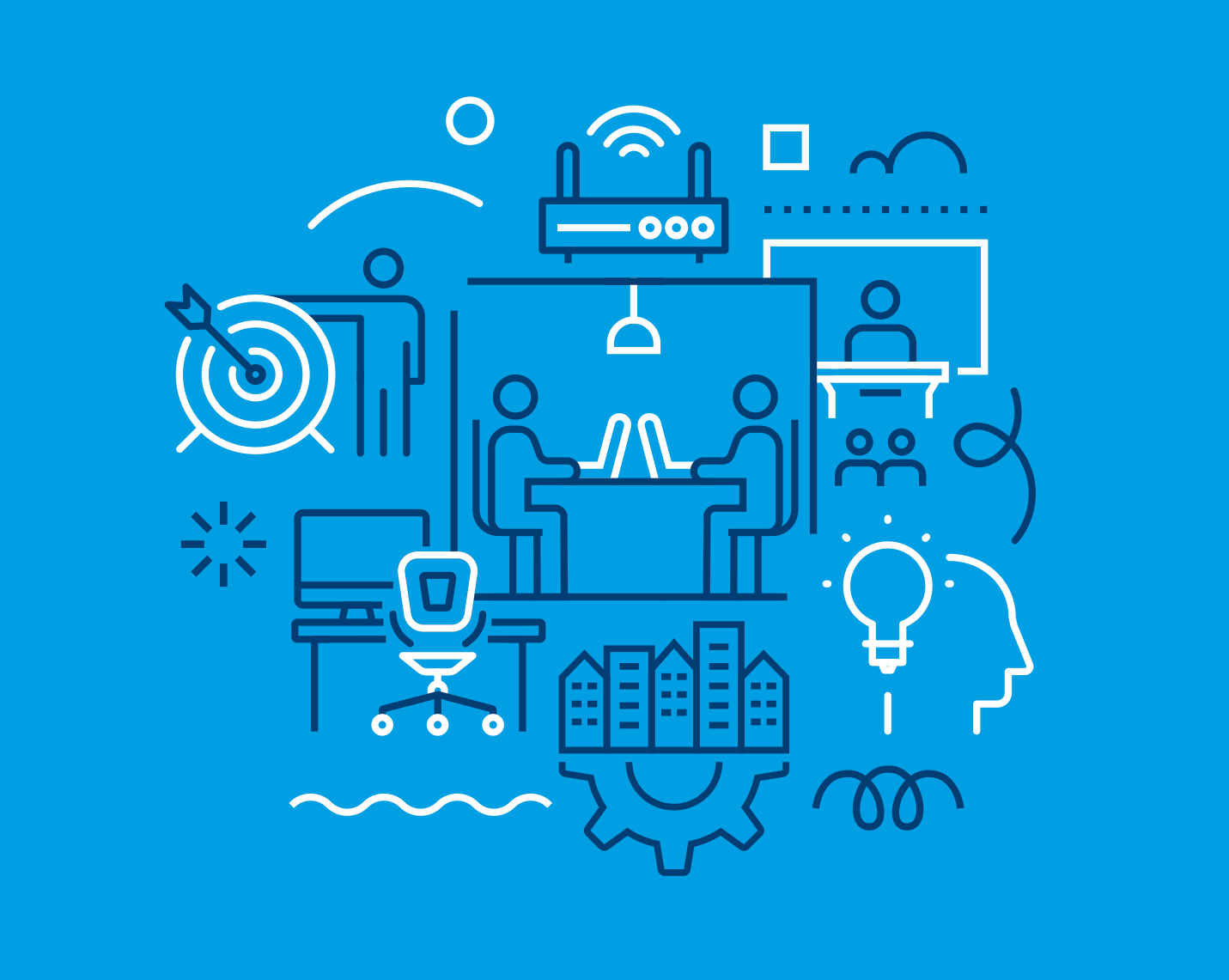 Piktogramm Digitale Stadtentwicklung