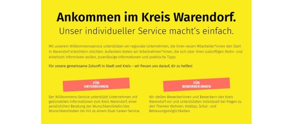 Schaubild Willkommensservice Kreis Warendorf