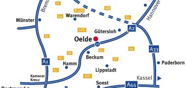 Karte von Oelde und Umgebung