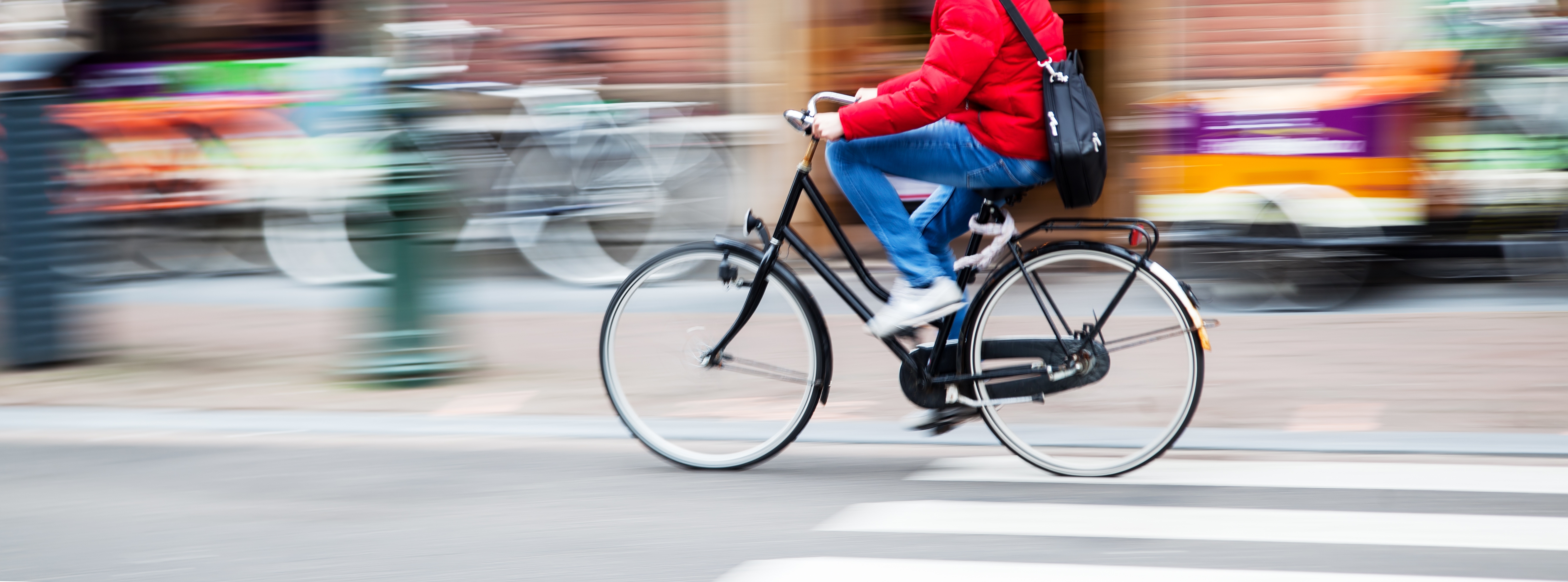 Fahrradfahrer in der Stadt