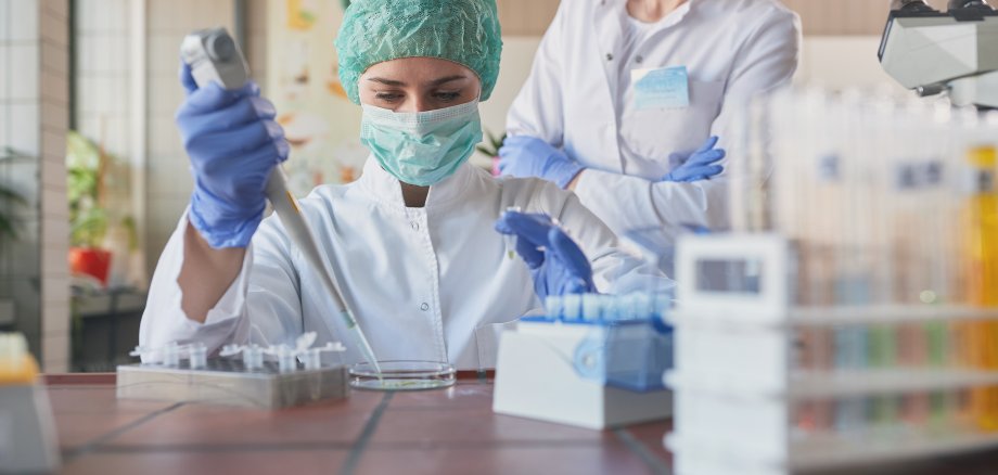 lab analysis of new corona virus, clinic laboratory chemical research of infection. Covid-19 concept.