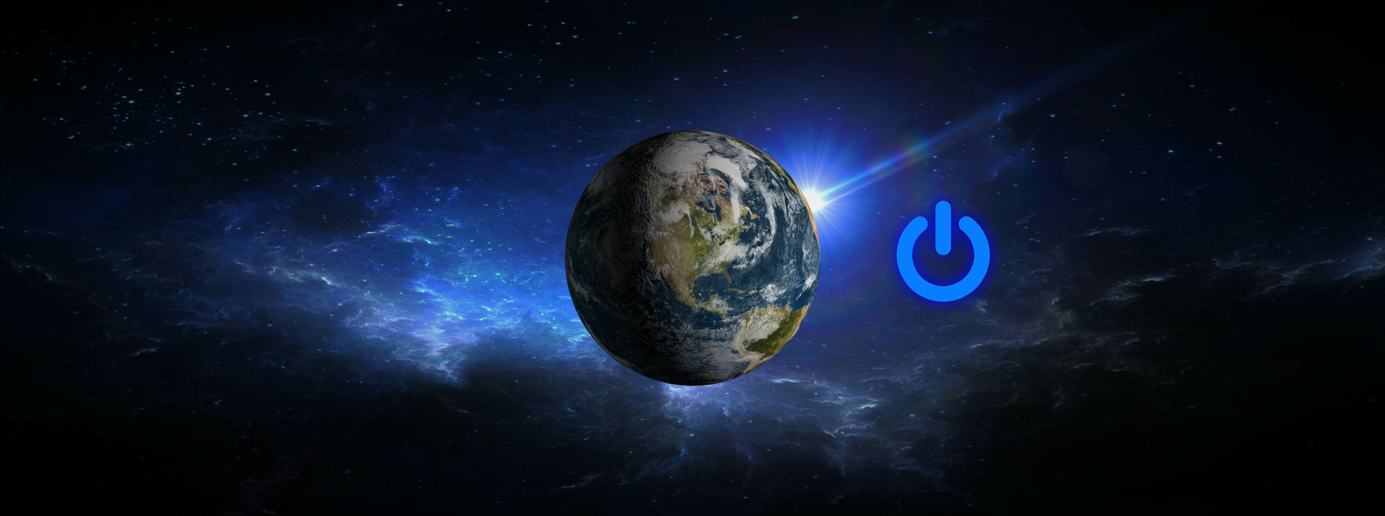 earth hour 3d illustration