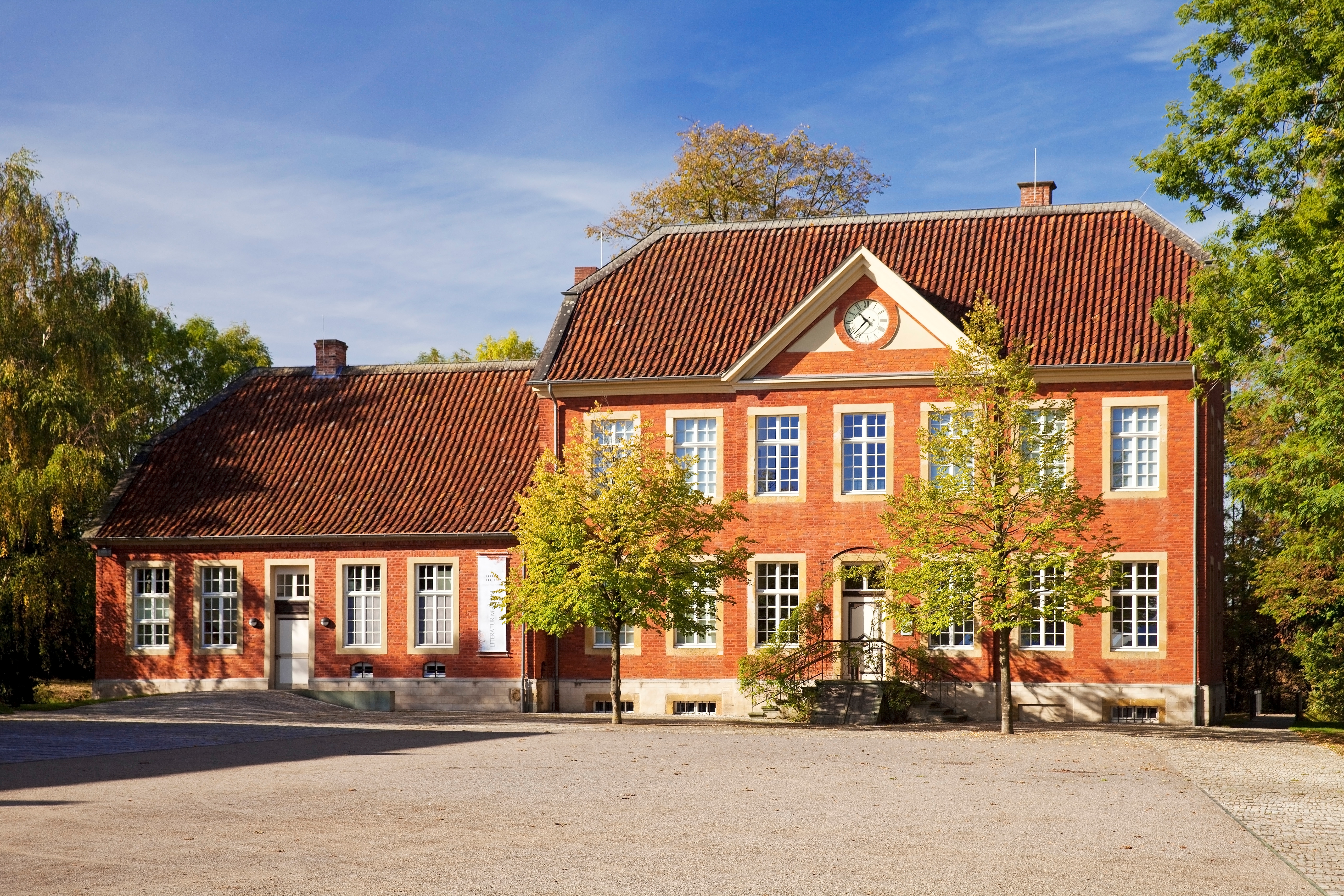 Kulturgut Haus Nottbeck, Museum für Westfälische Literatur, Herrenhaus und Hauptgebäude des Museums, Oelde, Münsterland, Nordrhein-Westfalen, Deutschland, Europa