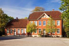 Kulturgut Haus Nottbeck, Museum für Westfälische Literatur, Herrenhaus und Hauptgebäude des Museums, Oelde, Münsterland, Nordrhein-Westfalen, Deutschland, Europa